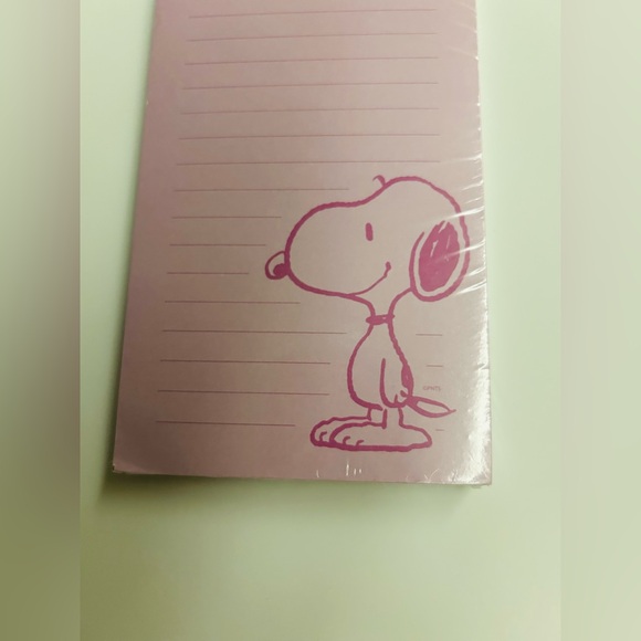 New Long Pink Peanuts Lined Pad "today is the day" 2 Magnets 100 Pages Graphique - Picture 8 of 9